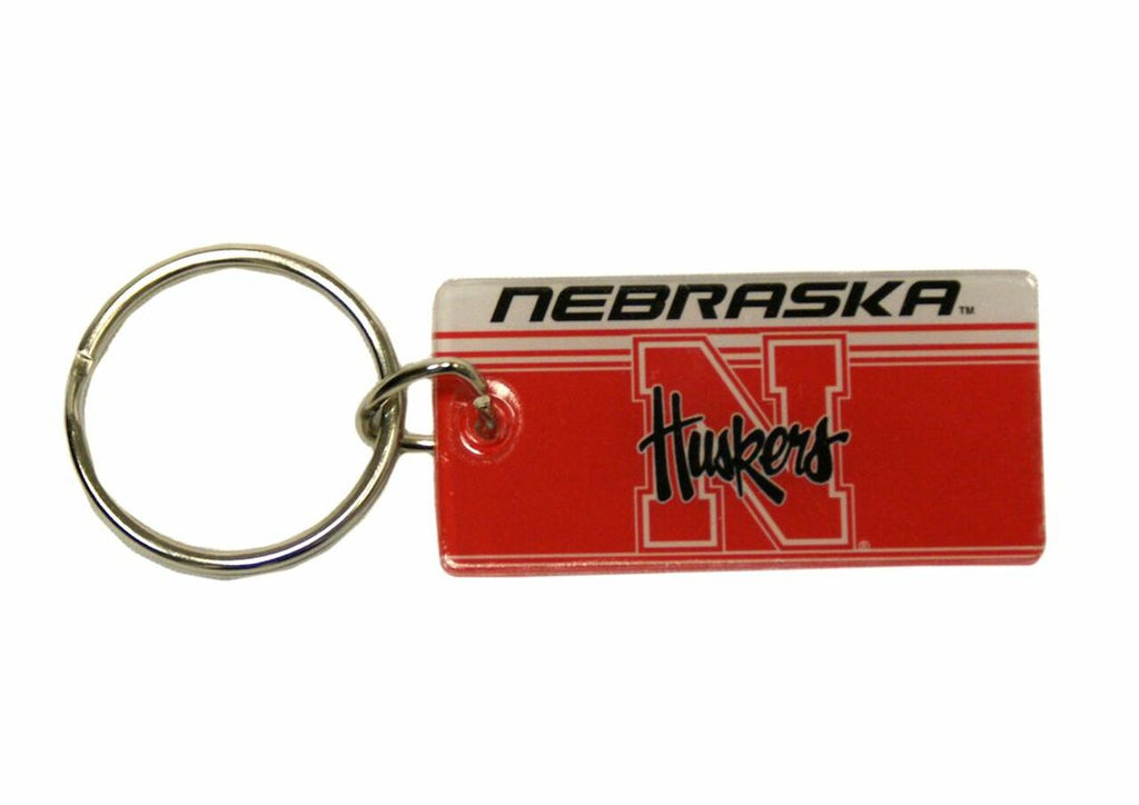 Nebraska Cornhuskers Plastic Keychain Script Logo 