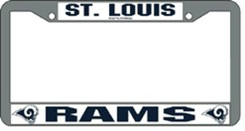 Los Angeles Rams License Plate Frame Chrome St. Louis Throwback CO