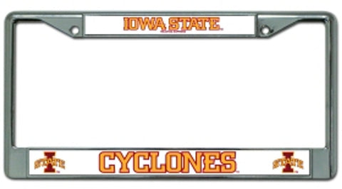 Iowa State Cyclones License Plate Frame Chrome