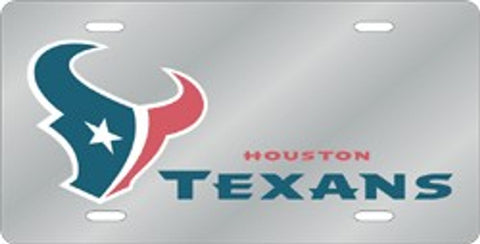 Houston Texans License Plate Laser Cut Silver Special Order