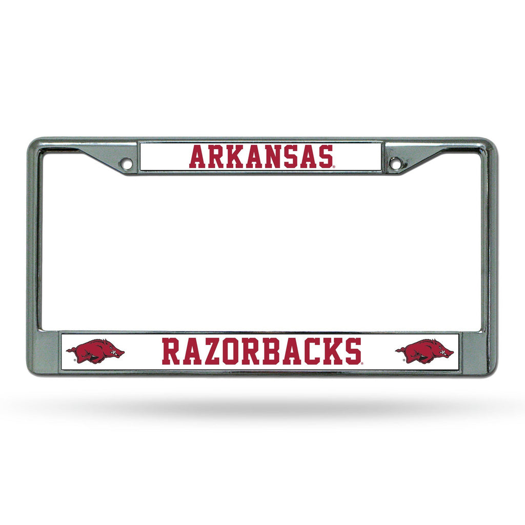 Arkansas Razorbacks License Plate Frame Chrome