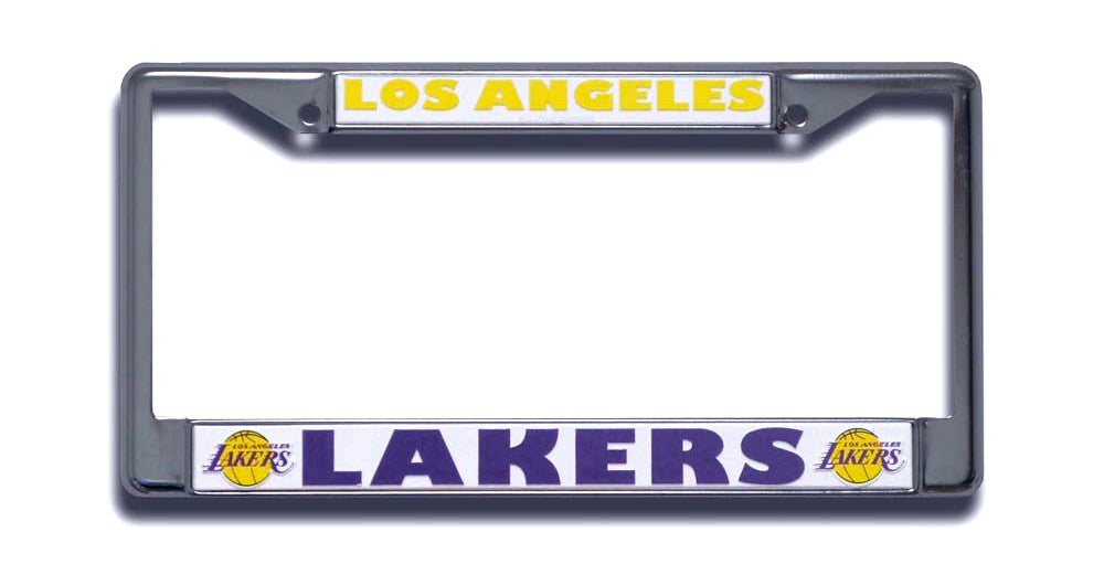 Los Angeles Lakers License Plate Frame Chrome 