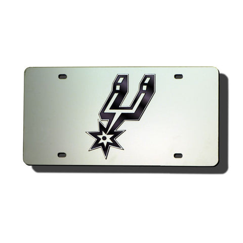 San Antonio Spurs Laser Cut Silver License Plate Special Order