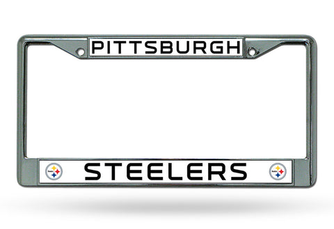 Pittsburgh Steelers License Plate Frame Chrome