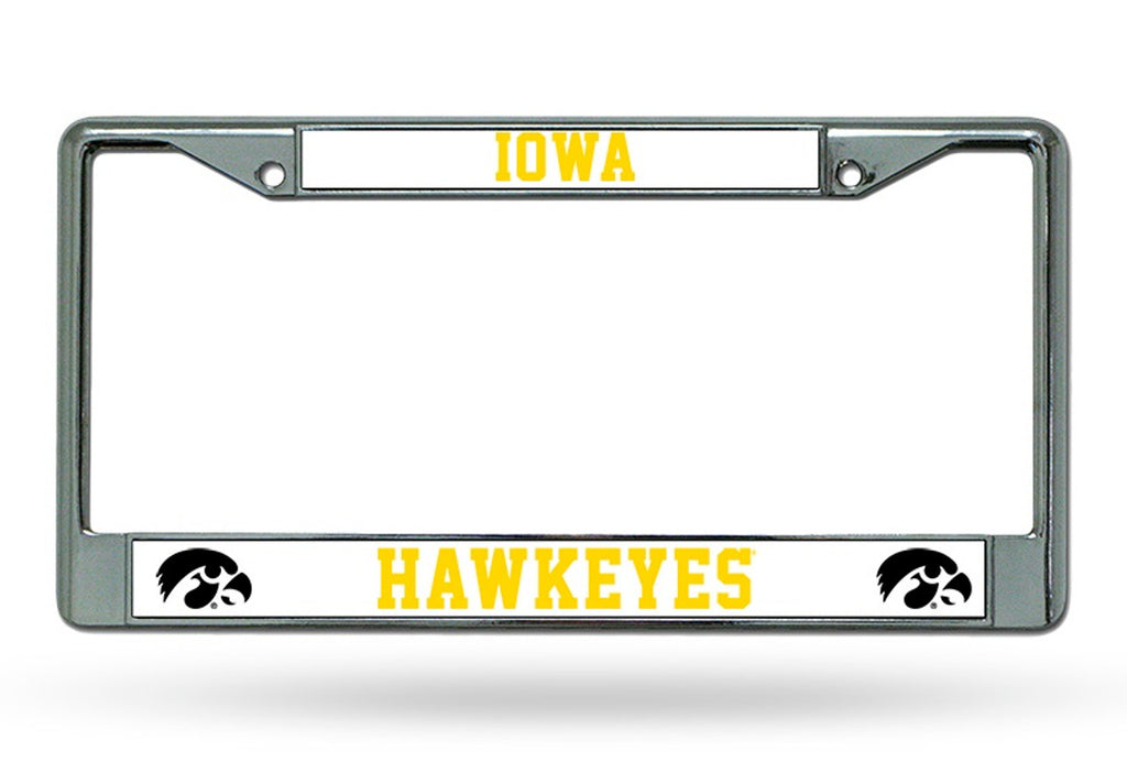 Iowa Hawkeyes License Plate Frame Chrome
