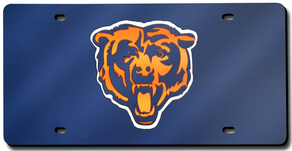 Chicago Bears License Plate Laser Cut Navy 