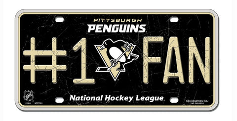 Pittsburgh Penguins License Plate #1 FAN Special Order