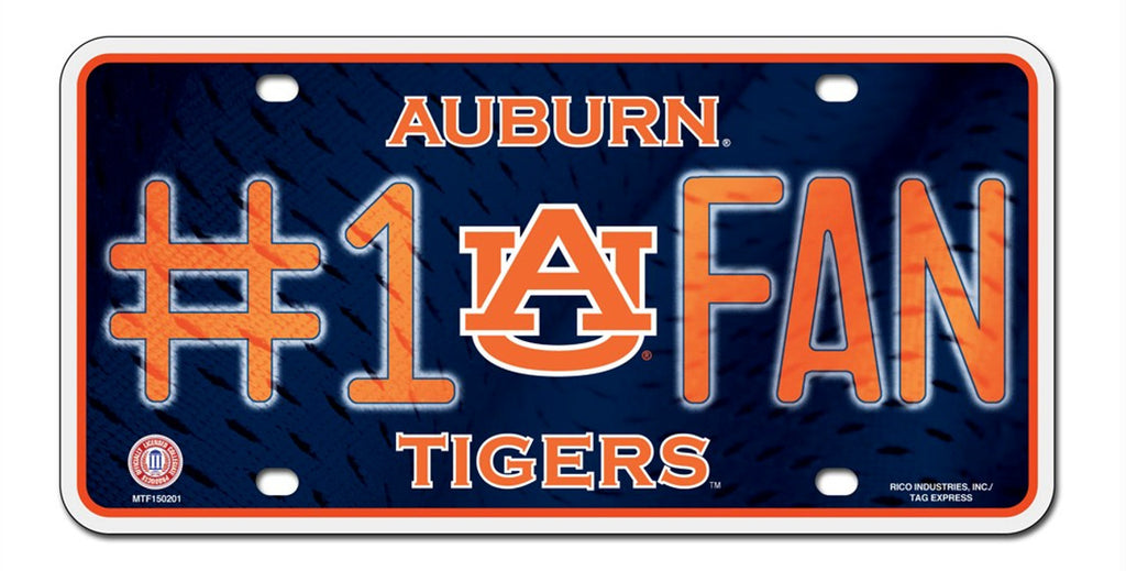 Auburn Tigers License Plate #1 Fan Special Order