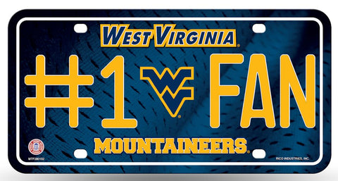 West Virginia Mountaineers License Plate #1 Fan