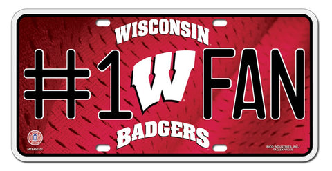 Wisconsin Badgers License Plate #1 Fan
