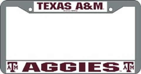 Texas A&M Aggies License Plate Frame Chrome