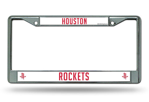 Houston Rockets License Plate Frame Chrome Special Order