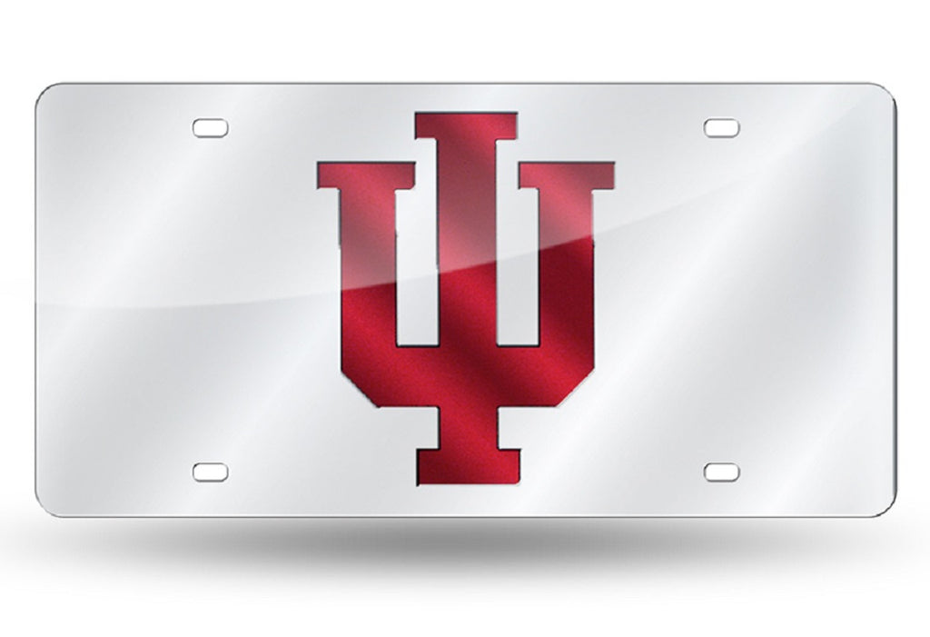 Indiana Hoosiers License Plate Laser Cut Silver