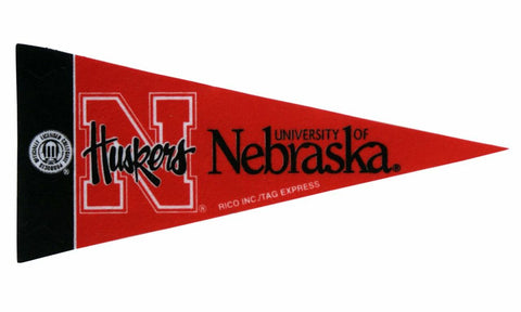Nebraska Cornhuskers Pennant Mini Single Script Logo 