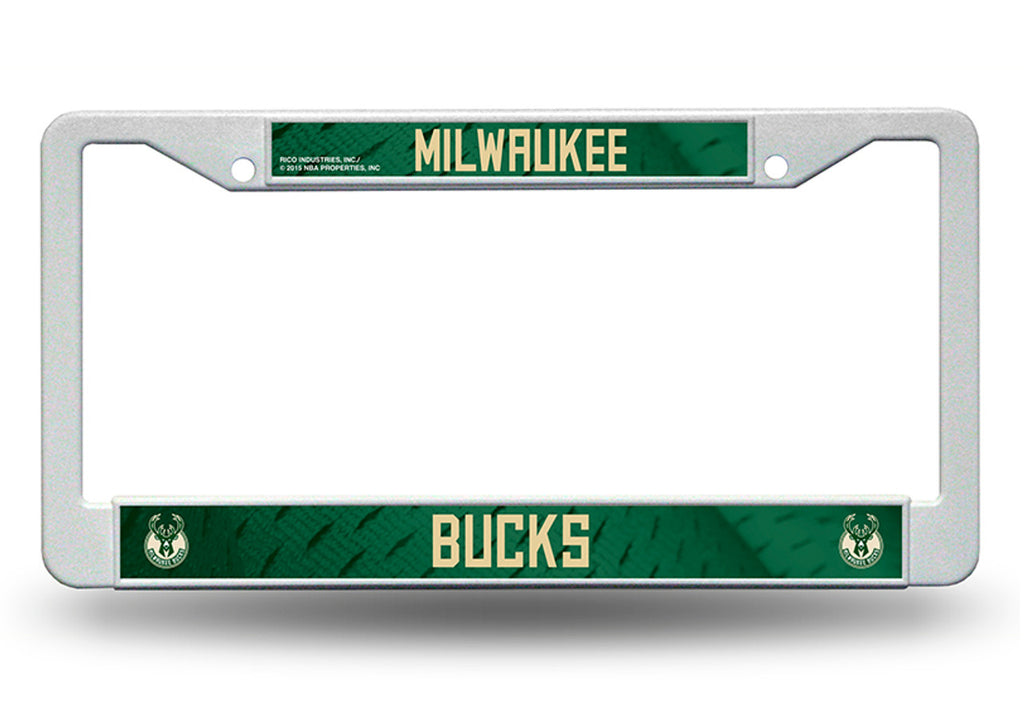 Milwaukee Bucks License Plate Frame Plastic Special Order