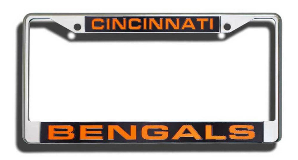 Cincinnati Bengals License Plate Frame Laser Cut Chrome Special Order