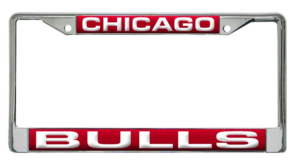 Chicago Bulls License Plate Frame Laser Cut Chrome Special Order