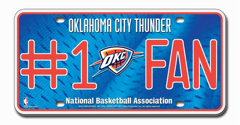 Oklahoma City Thunder License Plate #1 Fan Special Order