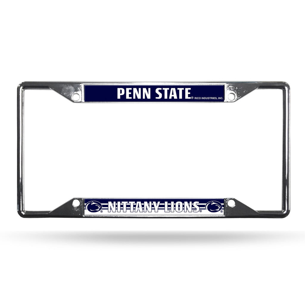 Penn State Nittany Lions License Plate Frame Chrome EZ View