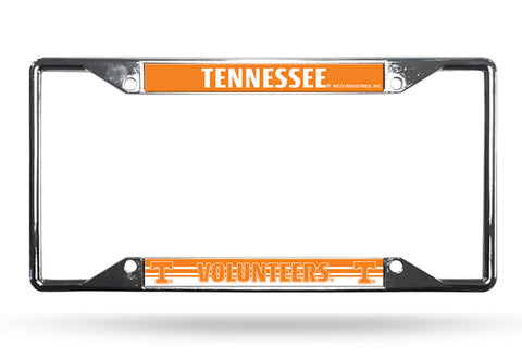 Tennessee Volunteers License Plate Frame Chrome EZ View Special Order