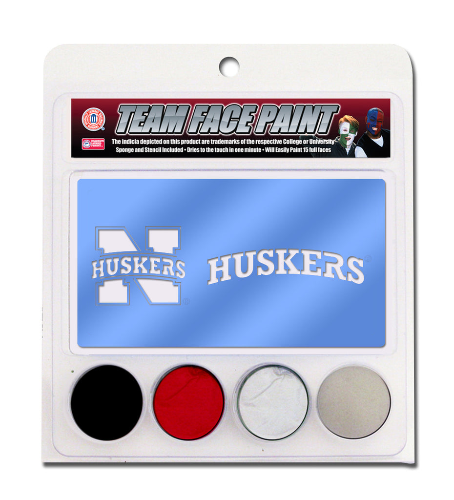 Nebraska Cornhuskers Face Paint Script Logo 