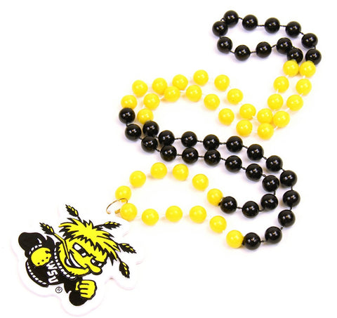 Wichita State Shockers Beads with Medallion Mardi Gras Style Special Order