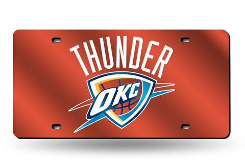 Oklahoma City Thunder License Plate Laser Cut Light Orange Special Order