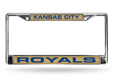 Kansas City Royals License Plate Frame Laser Cut Chrome Tan Special Order 