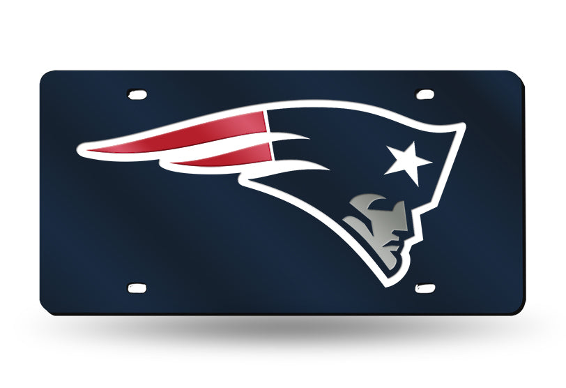 New England Patriots License Plate Laser Cut Navy 