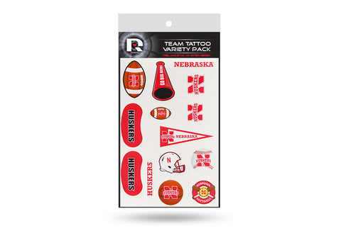 Nebraska Cornhuskers Tattoo Variety Pack 