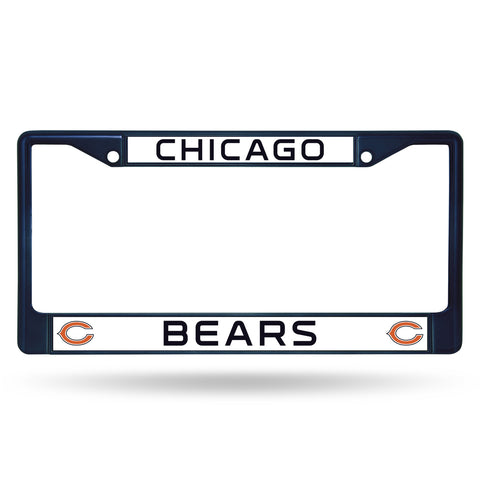Chicago Bears License Plate Frame Metal Navy