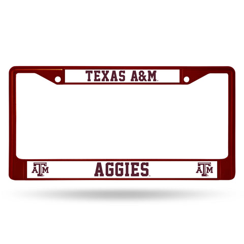 Texas A&M Aggies License Plate Frame Metal Maroon