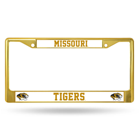 Missouri Tigers License Plate Frame Metal Gold Special Order