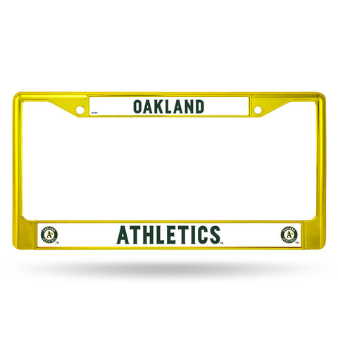 Oakland Athletics License Plate Frame Metal Yellow Special Order