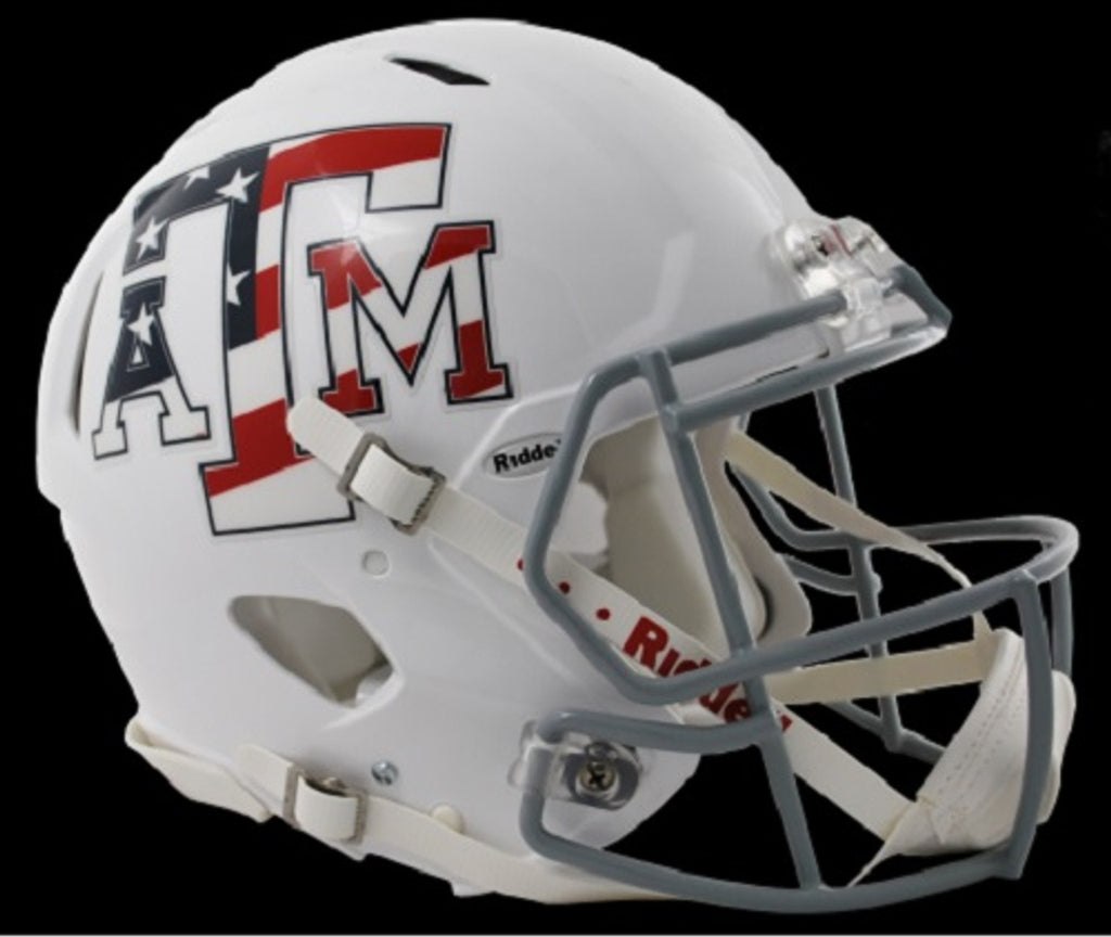 Texas A&M Aggies Revolution Speed Pro Line Helmet Stars & Stripes Special Order