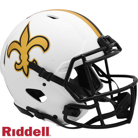 New Orleans Saints Helmet Riddell Full Size Speed Style Lunar Eclipse Alternate