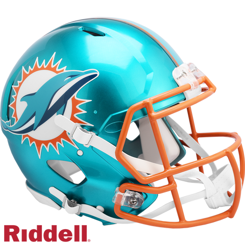 Miami Dolphins Helmet Riddell Authentic Full Size Speed Style FLASH Alternate