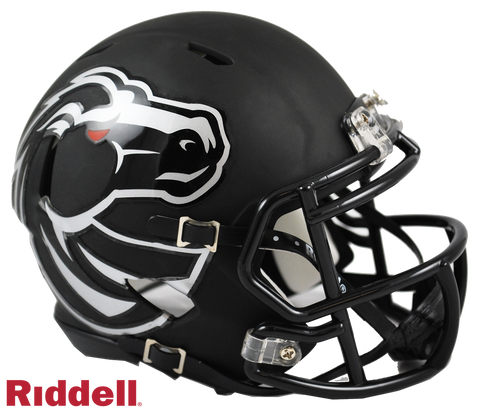 Boise State Broncos Helmet Riddell Replica Mini Speed Style Matte Black