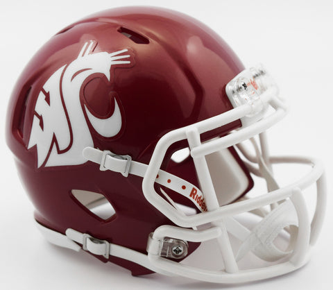 Washington State Cougars Helmet Riddell Replica Mini Speed Style Crimson Special Order
