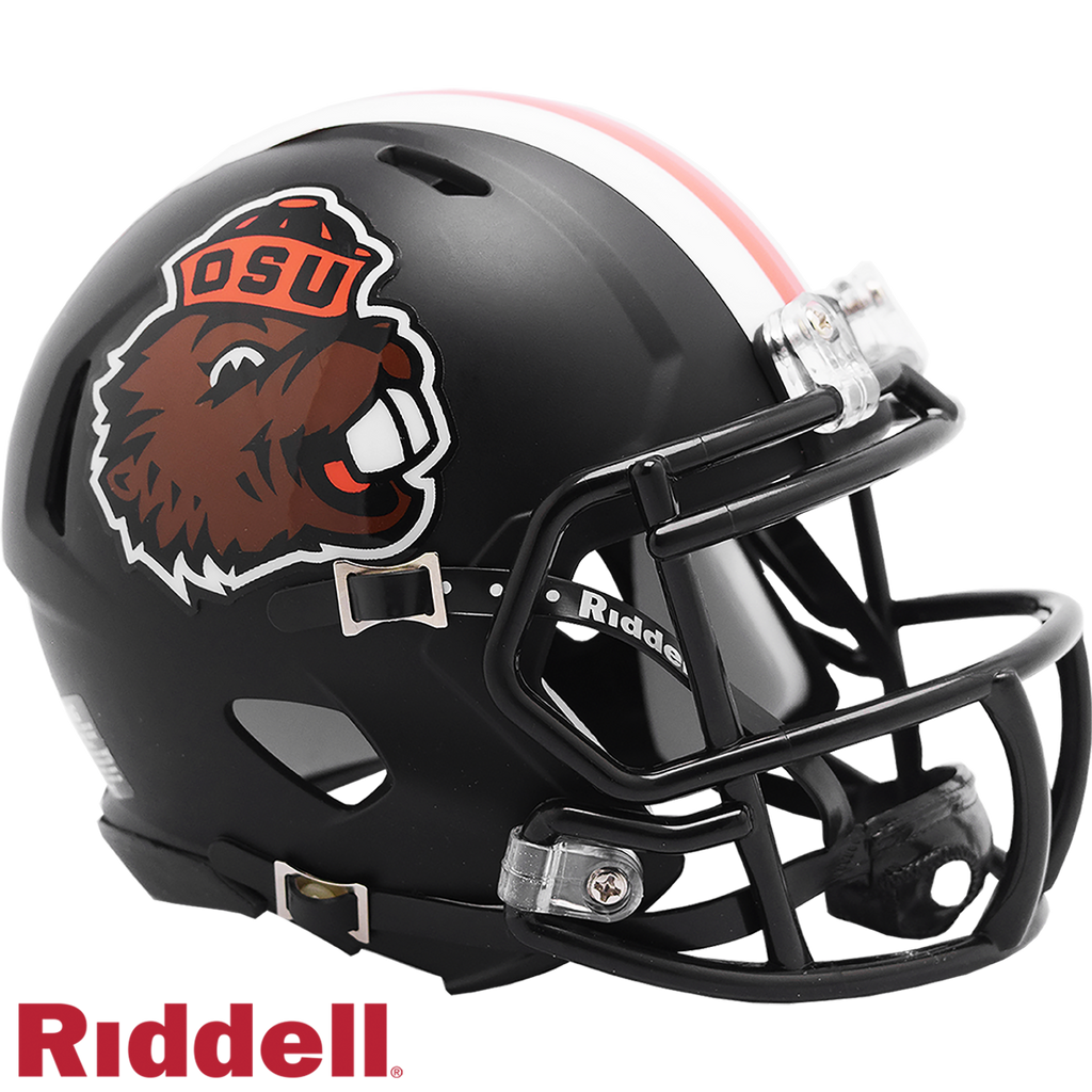 Oregon State Beavers Helmet Riddell Replica Mini Speed Style Satin Black