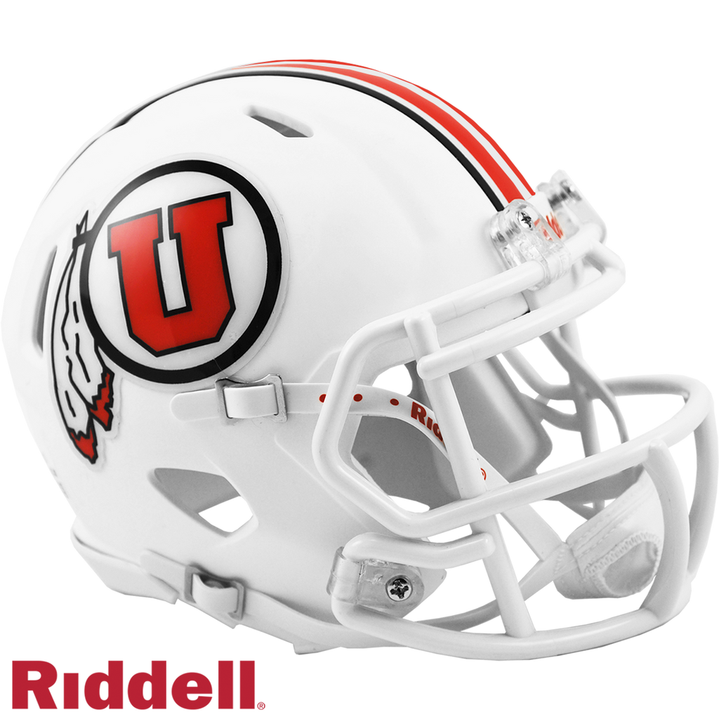 Utah Utes Helmet Riddell Replica Mini Speed Style White