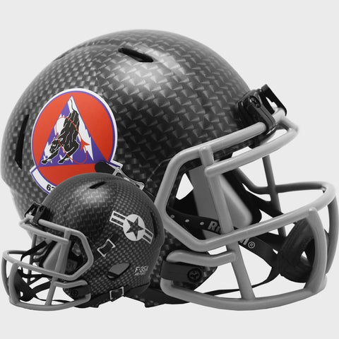 Air Force Falcons Helmet Riddell Replica Mini Speed Style 63rd Fighter Squadron Design