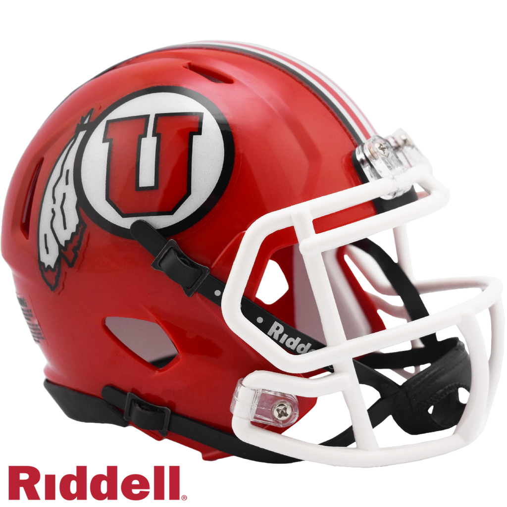 Utah Utes Helmet Riddell Replica Mini Speed Style Red