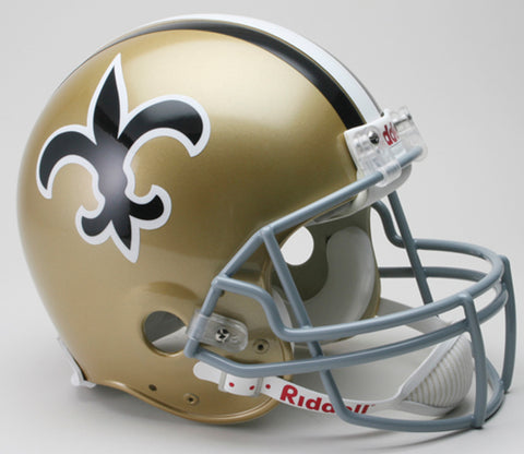 New Orleans Saints Helmet Riddell Authentic Full Size VSR4 Style 1967 1975 Throwback