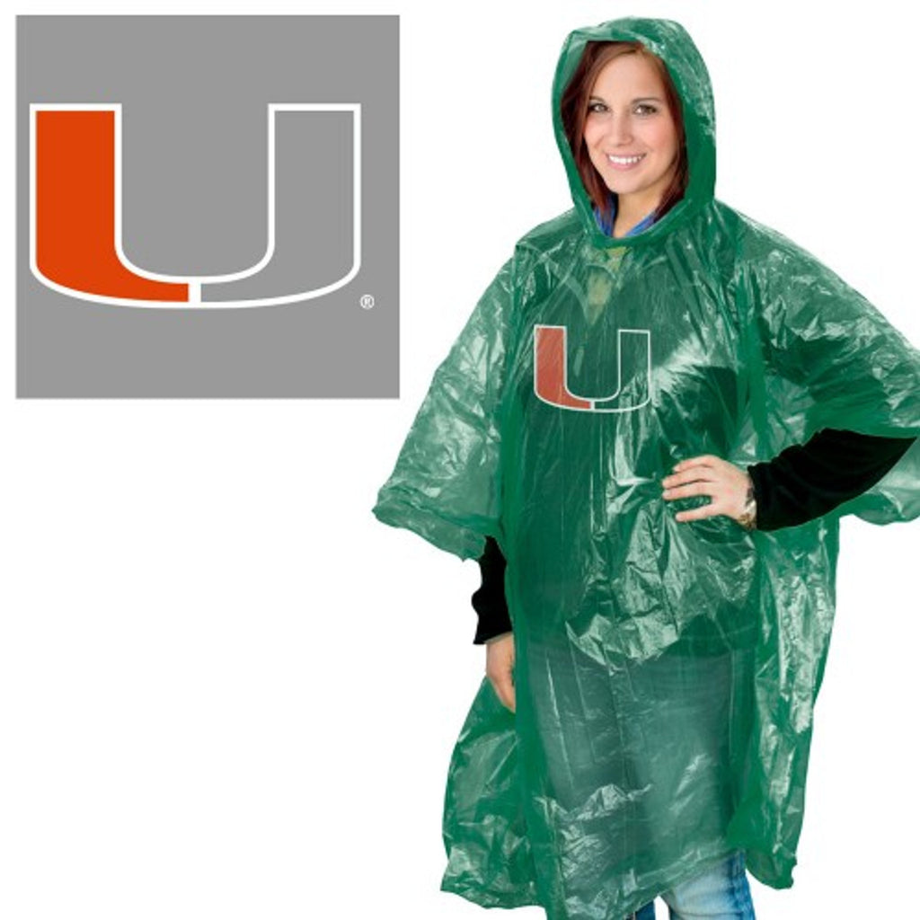 Miami Hurricanes Rain Poncho