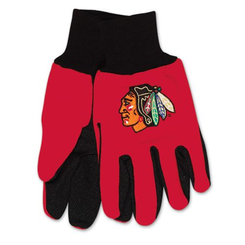 Chicago Blackhawks Two Tone Gloves Adult
