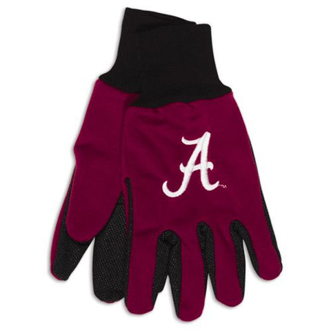 Alabama Crimson Tide Two Tone Gloves Adult