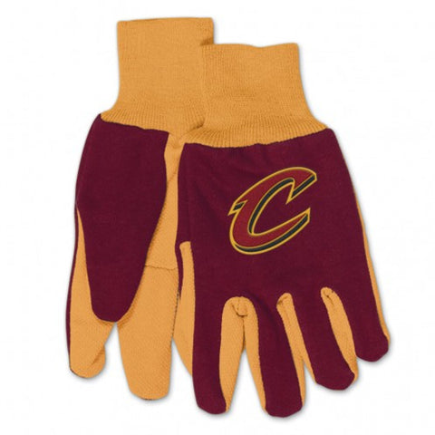Cleveland Cavaliers Gloves Two Tone Style Adult Size Special Order