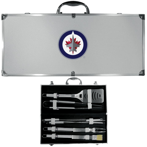 Winnipeg Jets™ 8 pc BBQ Set - Stainless Steel w/Metal Case