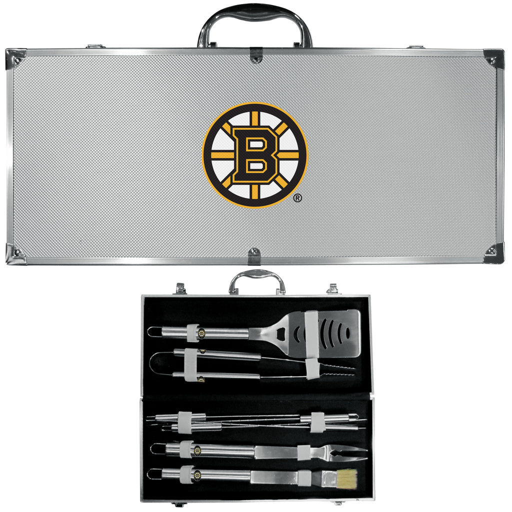 Boston Bruins® 8 pc BBQ Set - Stainless Steel w/Metal Case